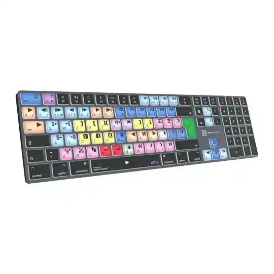 Logickeyboard Avid Media Composer Pro layout TITAN Wireless Backlit Keyboard For Mac